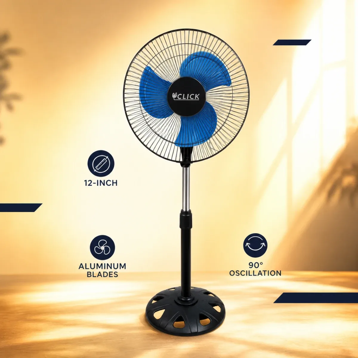 Click Half Stand Fan 12 Inch – High Speed product image