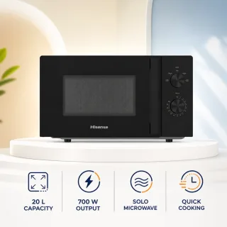 Hisense 20L Solo Microwave Oven H20M0BS2H with Grey Cavity — 1