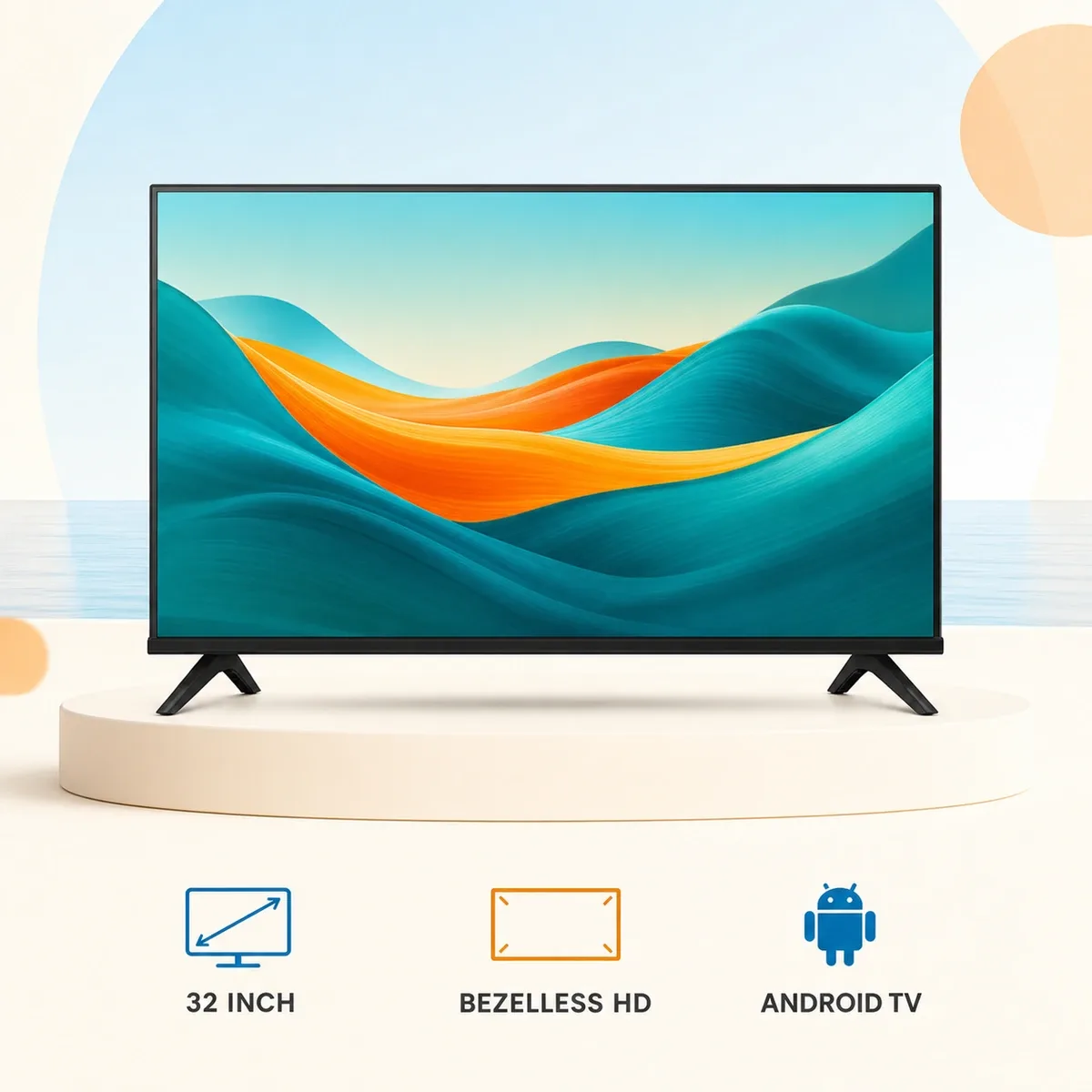 Hisense 32 Inch Bezelless HD Smart Android TV product image