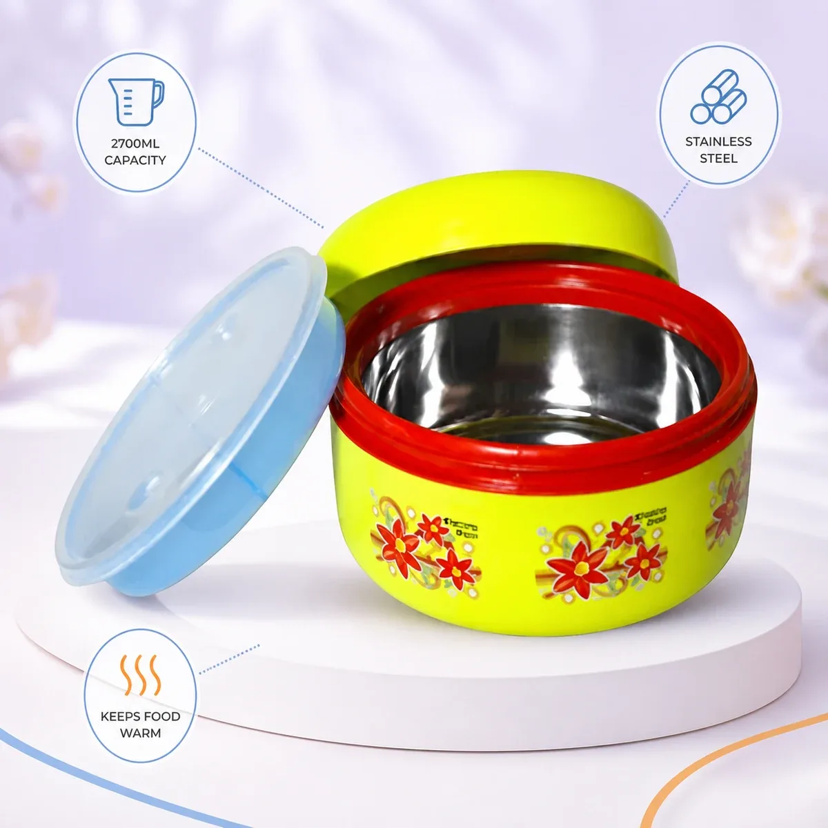 Kiam Food Pot-omega (Half Steel) SS Curry Bati – 2700ml product image