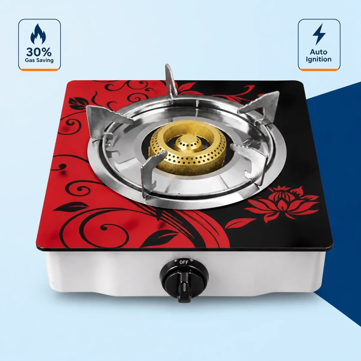 Kiam Single Burner LPG Gas Stove with Glass product image