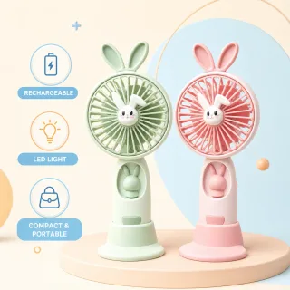 Rabbit Ear Mini LED Cartoon Fan — 1