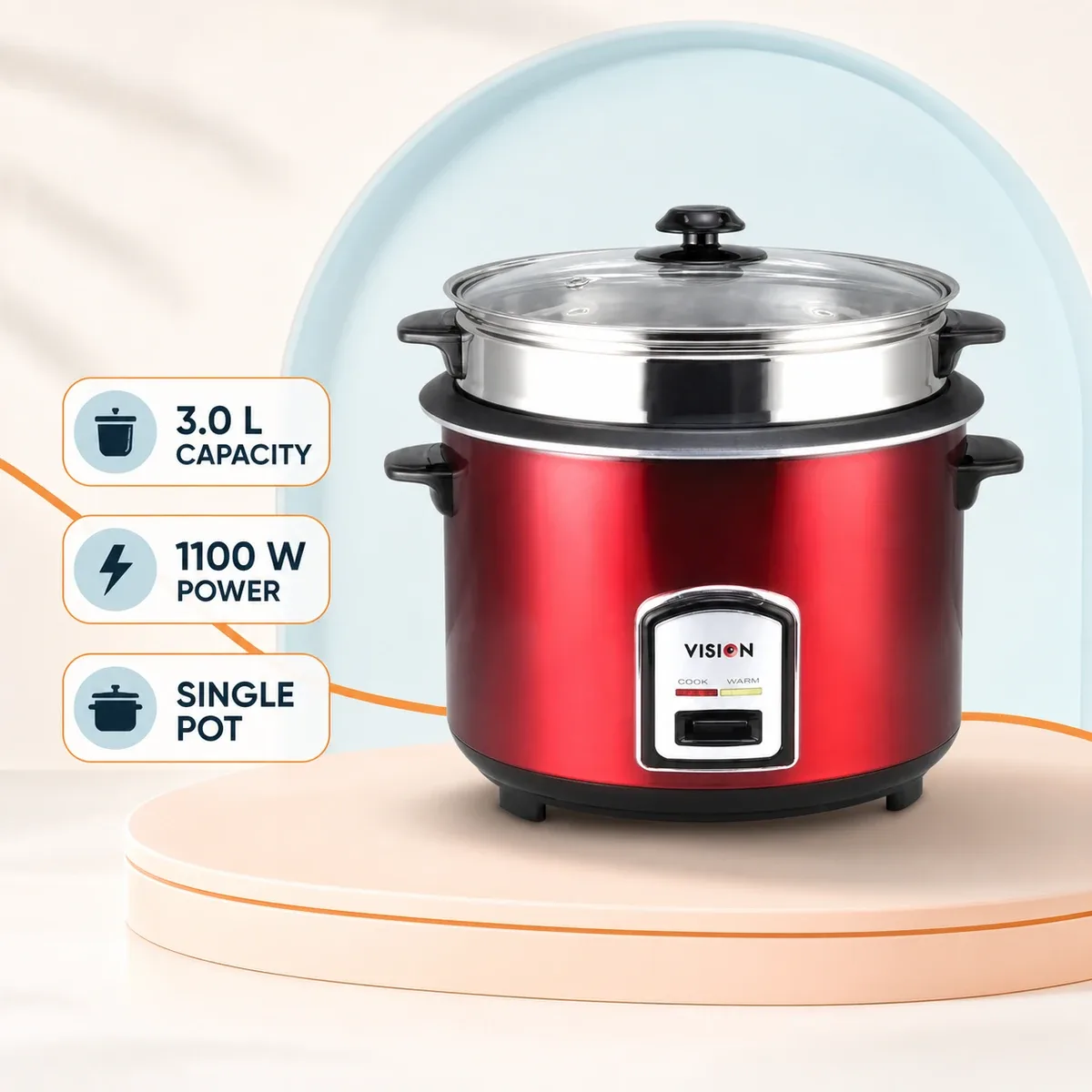 Vision RC-3.0L Single Pot Regular Rice Cooker product image