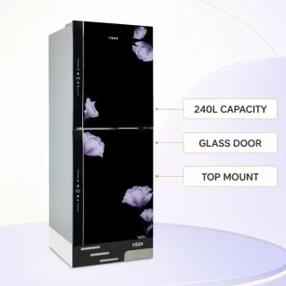 Vision VSN GD Refrigerator RE-240L Mirror Purple FL-TM — 1
