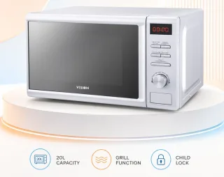 Vision VSNMOWO-E5 Grill Microwave Oven 20L – White — 1