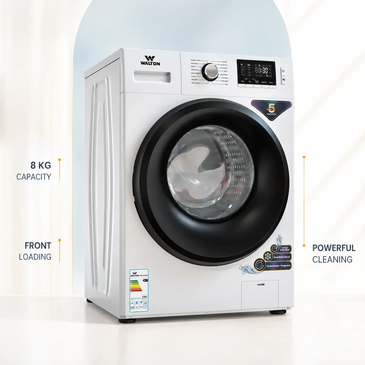Walton 8Kg Front Loading Washing Machine product image
