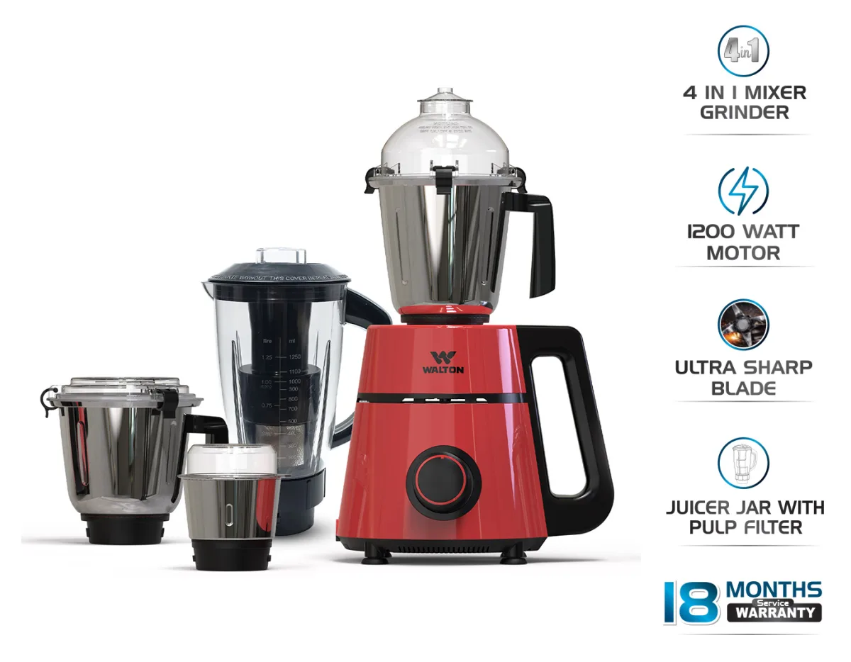 Walton Bluster Pro Mixer Grinder 1200W WBL-15G312 (4-in-1) product image