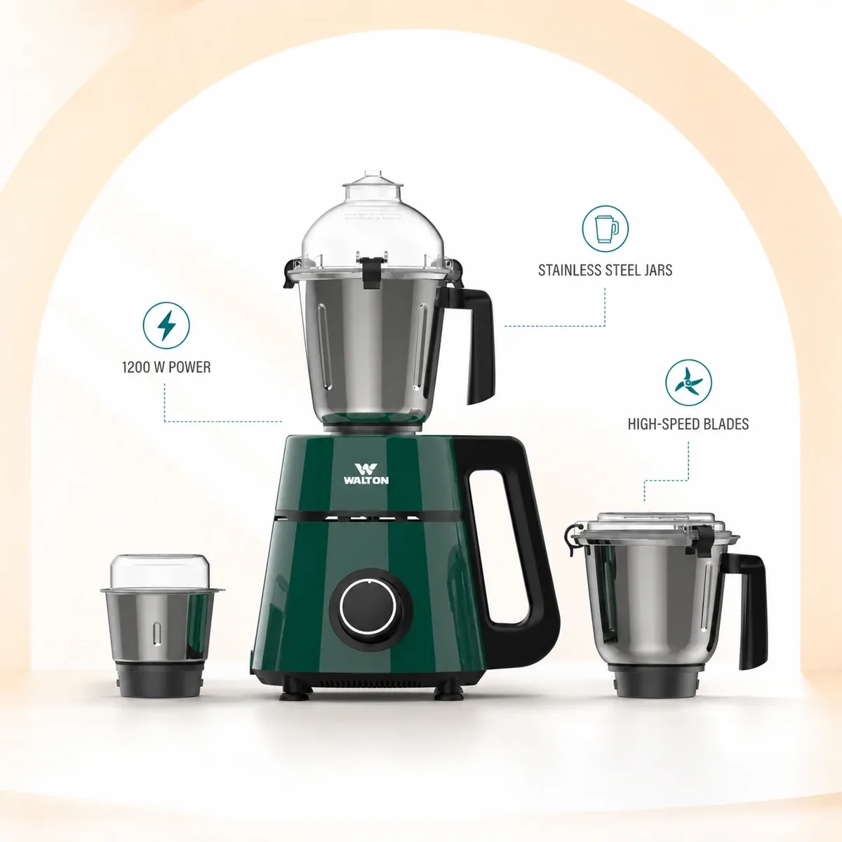 Walton Bluster Series Mixer Grinder 1200 Watt product image