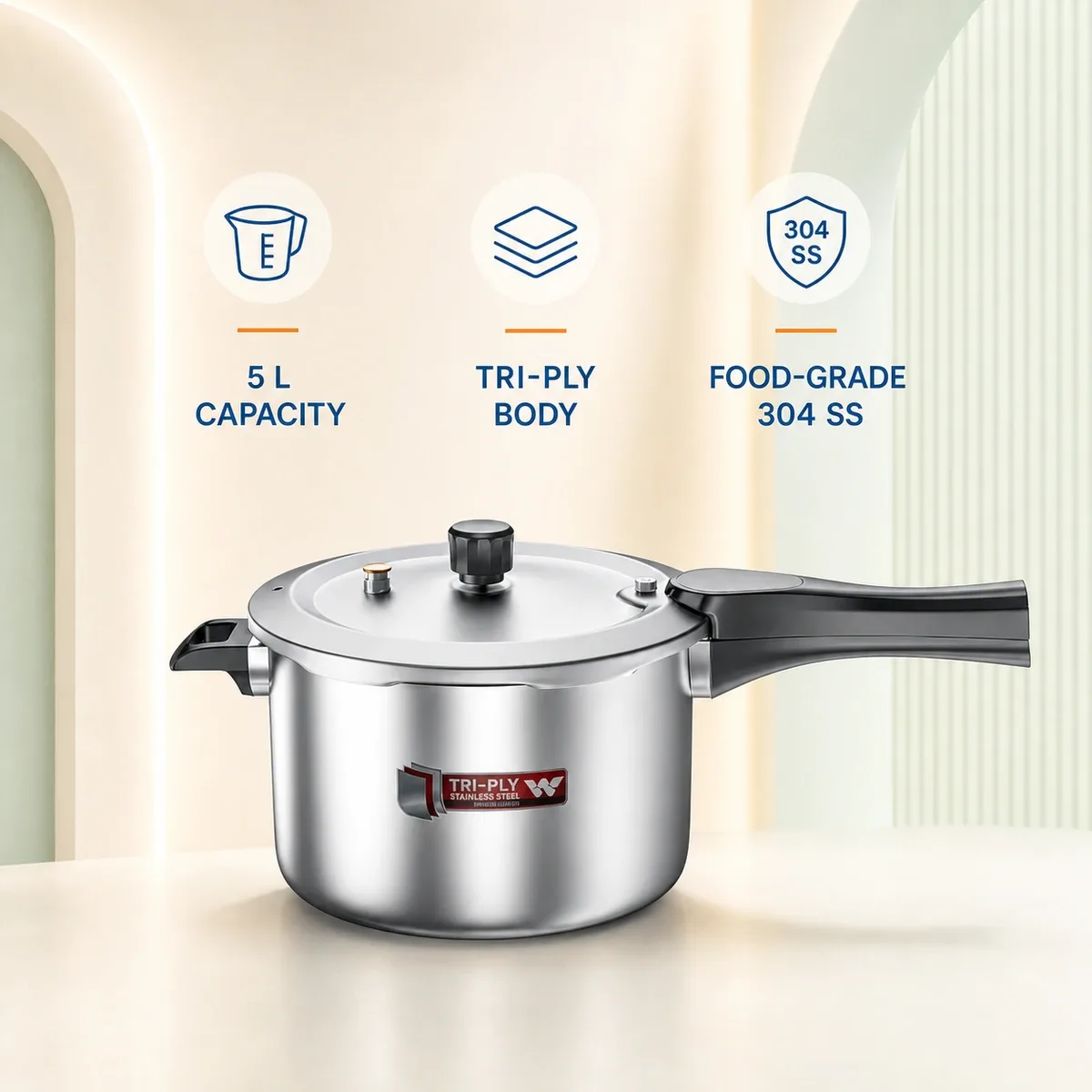 Walton Triply Pressure Cooker 5L price in Bangladesh